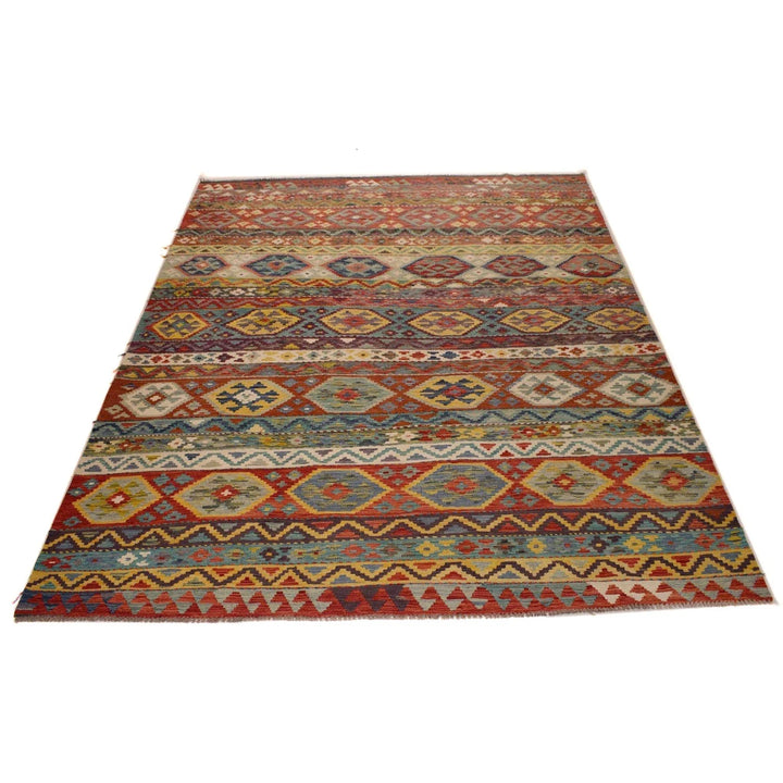 Afghan Kilim Rug 8' 4" x 11' 11" Flat-Weave | No. AL24037