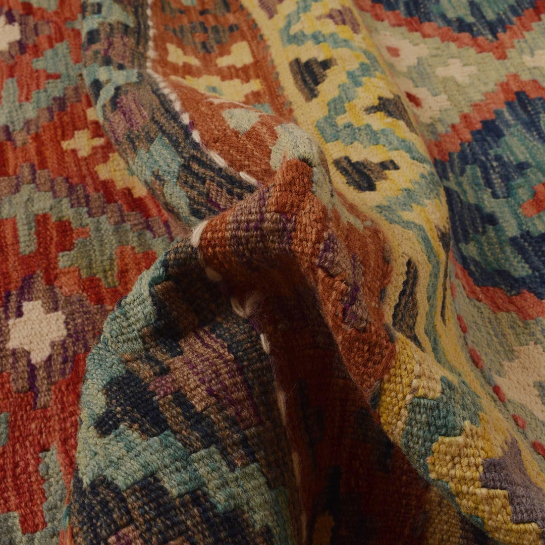 Afghan Kilim Rug 8' 4" x 11' 11" Flat-Weave | No. AL24037