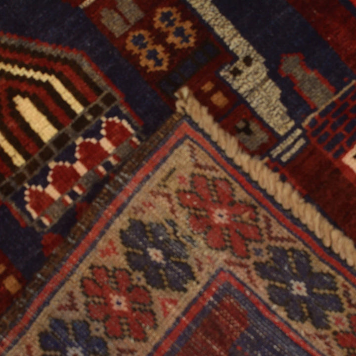 Afghan Prayer Rug 2' 9" x 4' 1" Hand-Knotted | No. AL24082