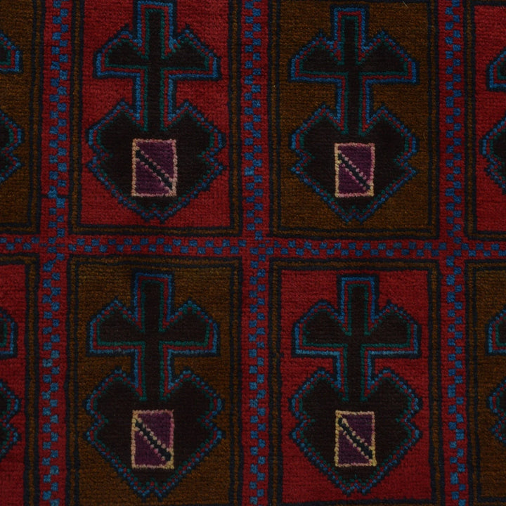 Afghan Baluchi Rug 2' 11" x 4' 9" Hand-Knotted | No. AL24307