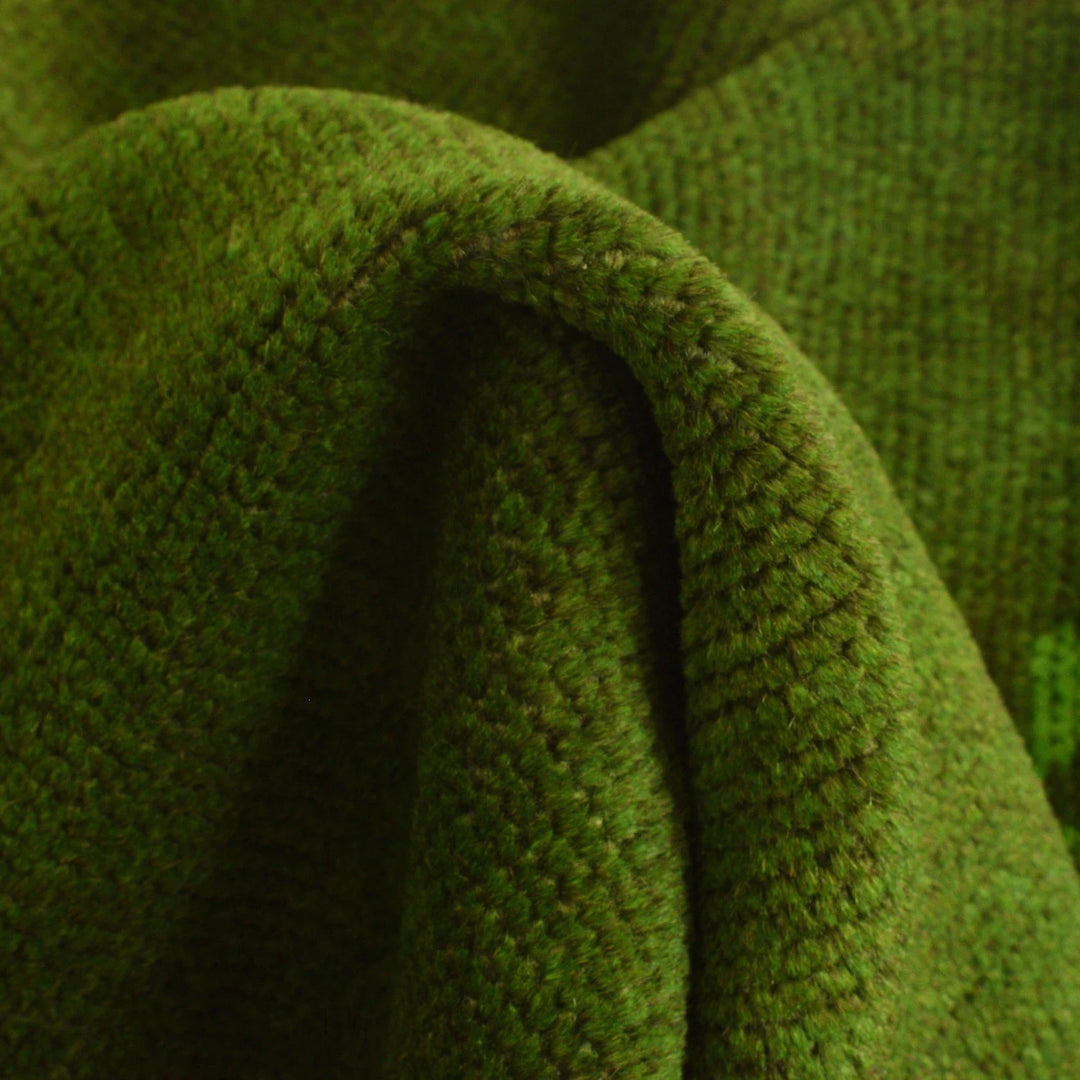 Green Pakistani Overdyed Rug 2' 7" x 4' 4" Hand-Knotted | No. AL24412