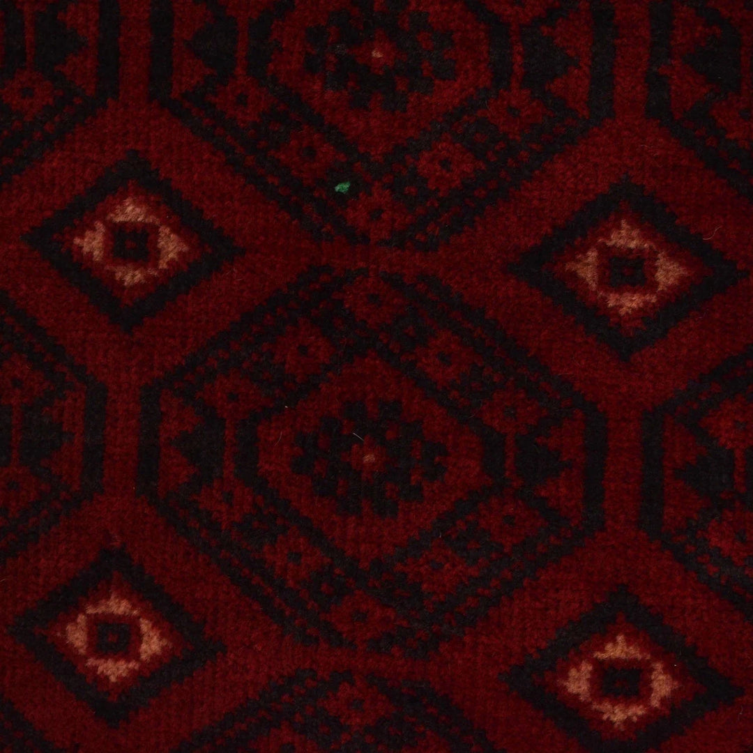 Red Afghan Baluchi Rug 2' 4" x 6' 4" Hand-Knotted | No. AL24575