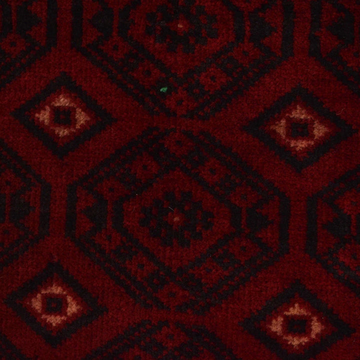 Red Afghan Baluchi Rug 2' 4" x 6' 4" Hand-Knotted | No. AL24575