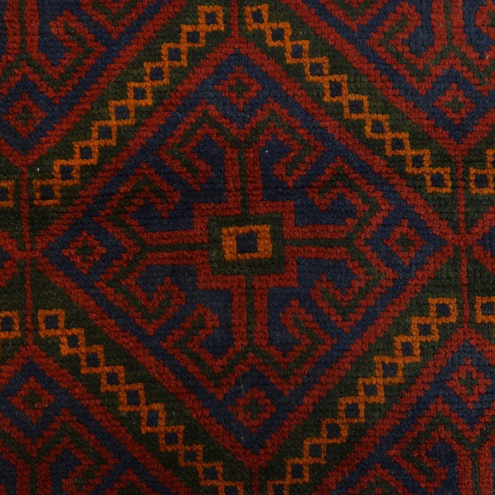 Afghan Baluchi Rug 3' 1" x 4' 12" Hand-Knotted | No. AL24608