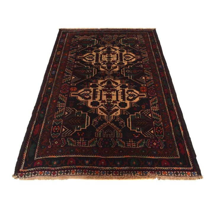 Afghan Baluchi Rug 2' 8" x 4' 7" Hand-Knotted | No. AL24636