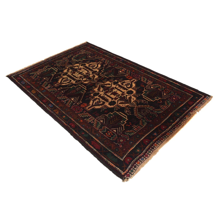 Afghan Baluchi Rug 2' 8" x 4' 7" Hand-Knotted | No. AL24636