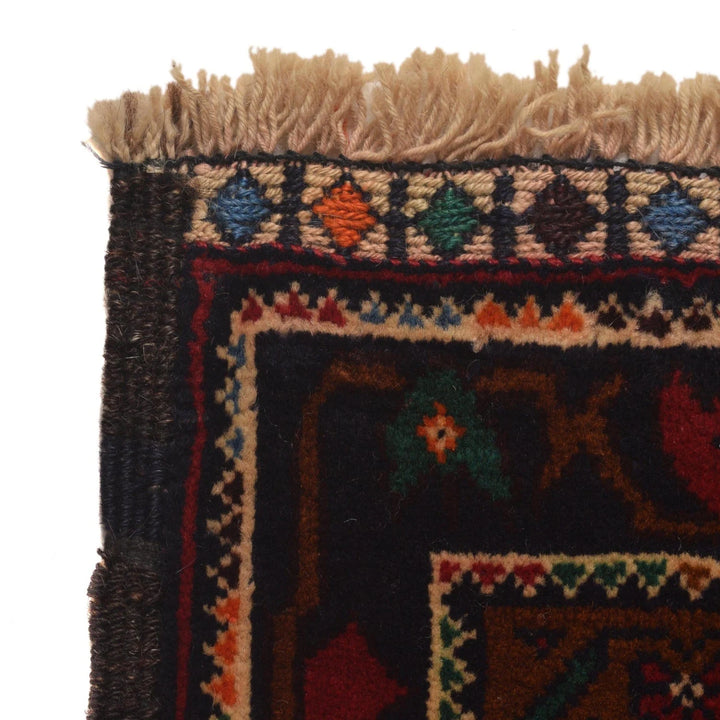 Afghan Baluchi Rug 2' 8" x 4' 7" Hand-Knotted | No. AL24636