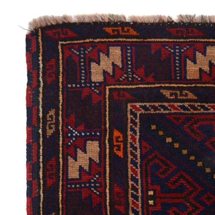 Afghan Baluchi Rug 5' 1" x 7' 7" Hand-Knotted | No. AL24643