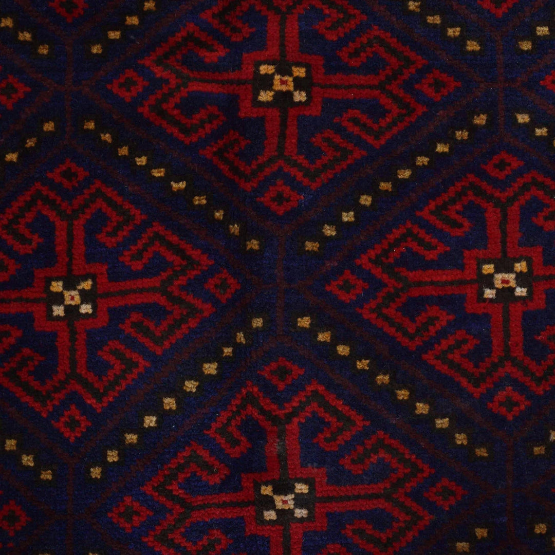Afghan Baluchi Rug 5' 1" x 7' 7" Hand-Knotted | No. AL24643
