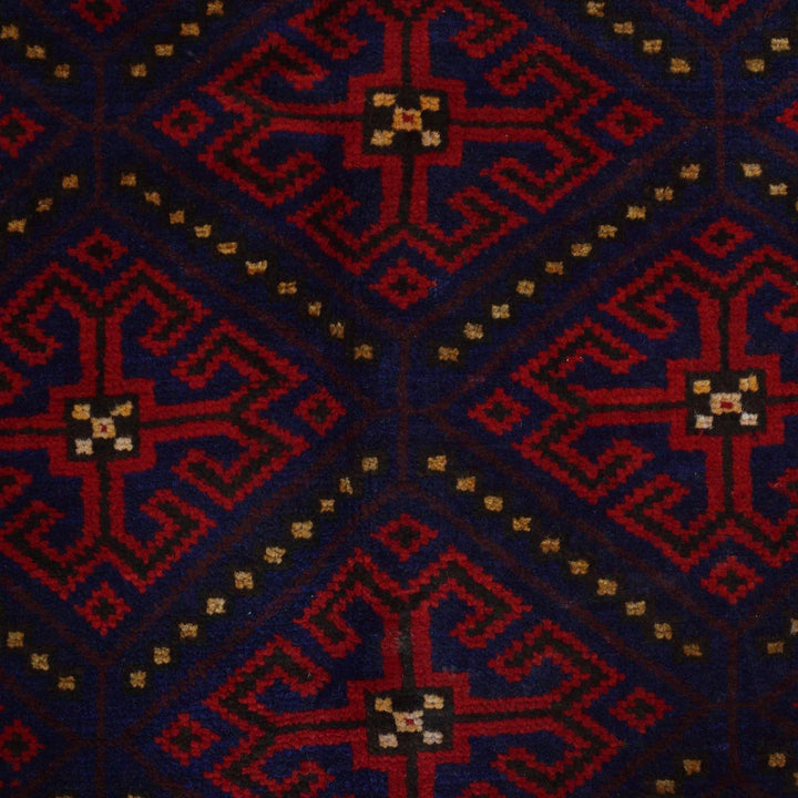 Afghan Baluchi Rug 5' 1" x 7' 7" Hand-Knotted | No. AL24643