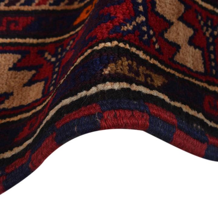 Afghan Baluchi Rug 5' 1" x 7' 7" Hand-Knotted | No. AL24643