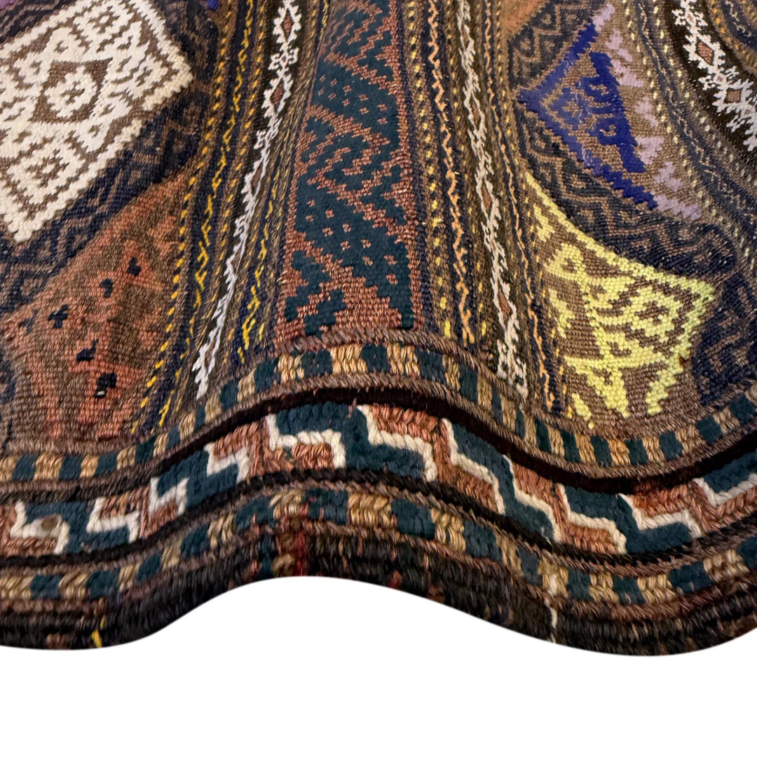 Afghan Laghari Kilim Rug 3' 6" x 5' 1" Flat-Weave | No. AL24713