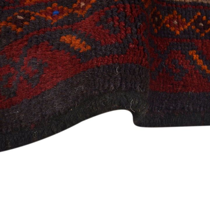 Red Afghan Baluchi Rug 3' 11" x 6' 3" Hand-Knotted | No. AL24715