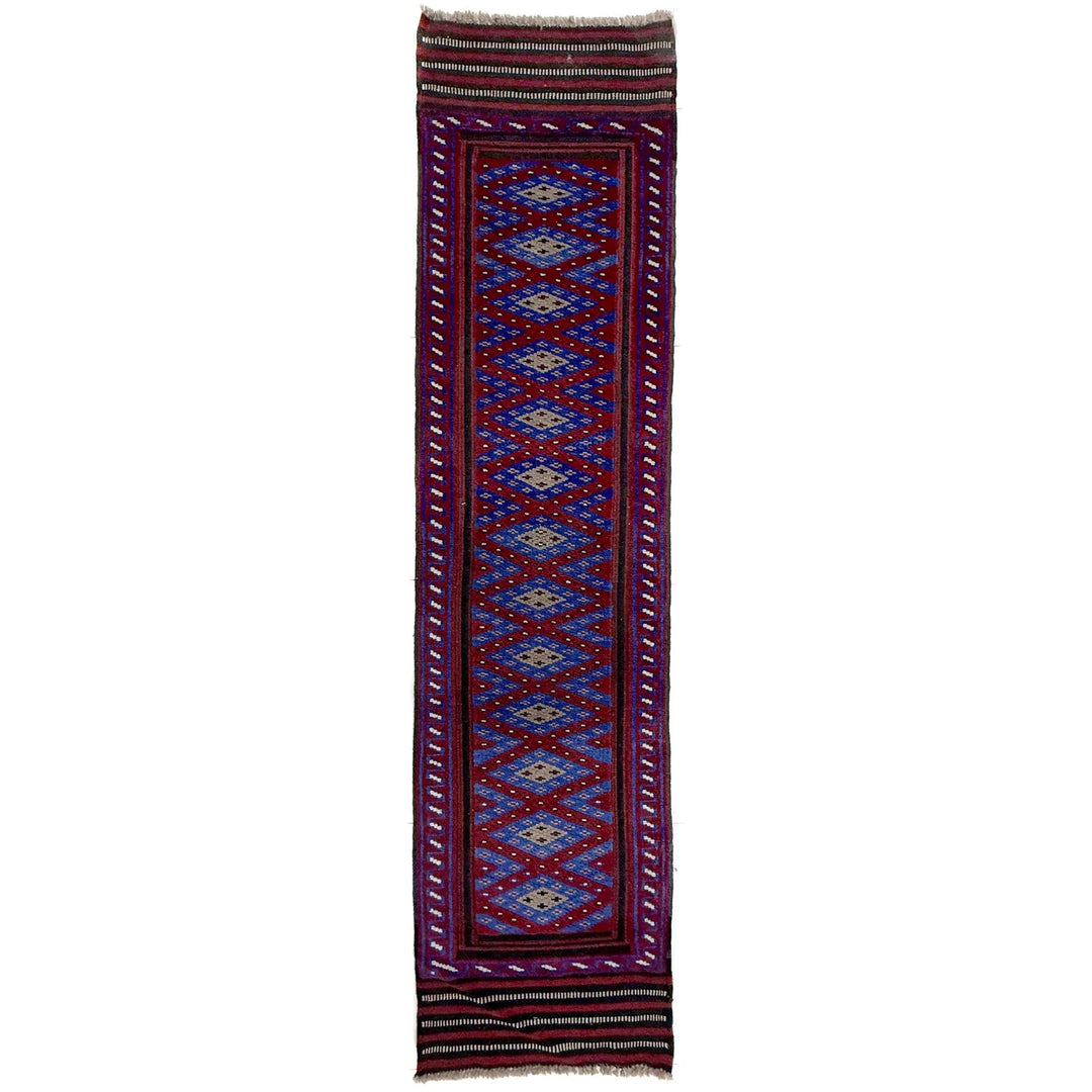 Blue Afghan Mashwani Rug 1' 11" x 8' 5" Hand-Knotted | No. AL24762