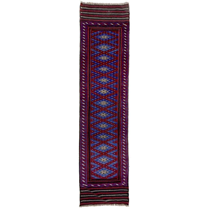 Blue Afghan Mashwani Rug 1' 11" x 8' 5" Hand-Knotted | No. AL24762