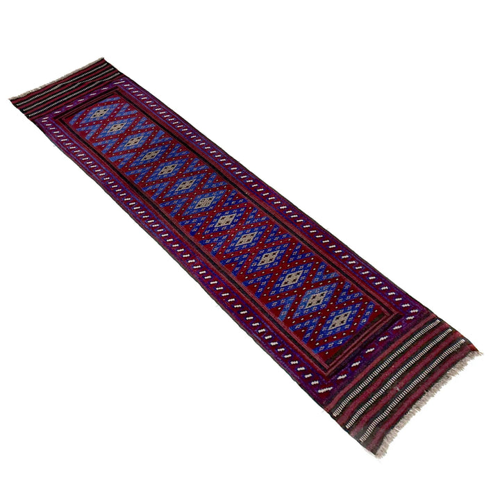 Blue Afghan Mashwani Rug 1' 11" x 8' 5" Hand-Knotted | No. AL24762