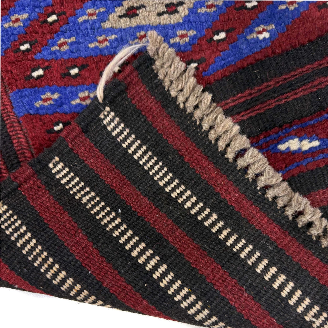Blue Afghan Mashwani Rug 1' 11" x 8' 5" Hand-Knotted | No. AL24762