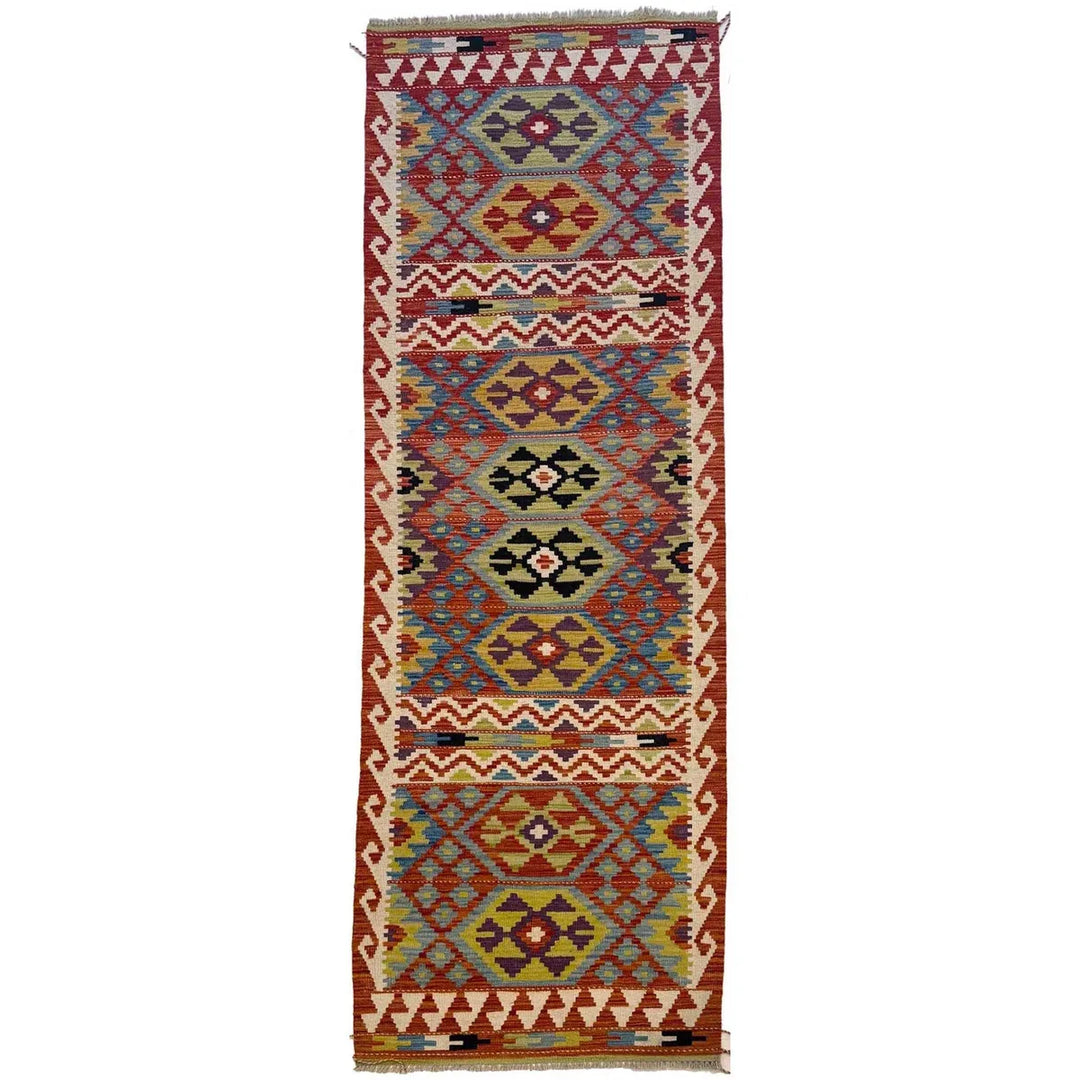 Handmade Vegetable Kelim Runner 2' 9" x 9' 8" - No. AL24787