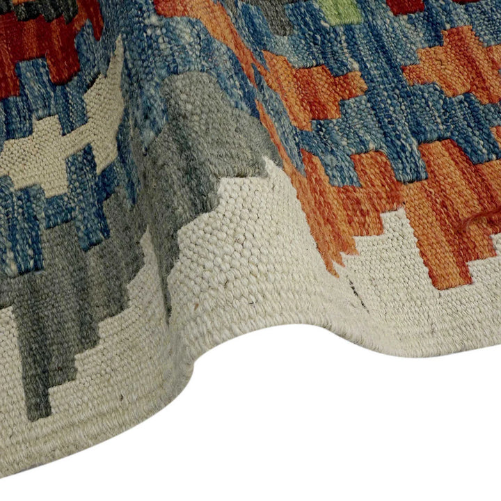Afghan Vegetable Kelim Runner 2' 7" x 9' 3" Flat-Weave | No. AL248058