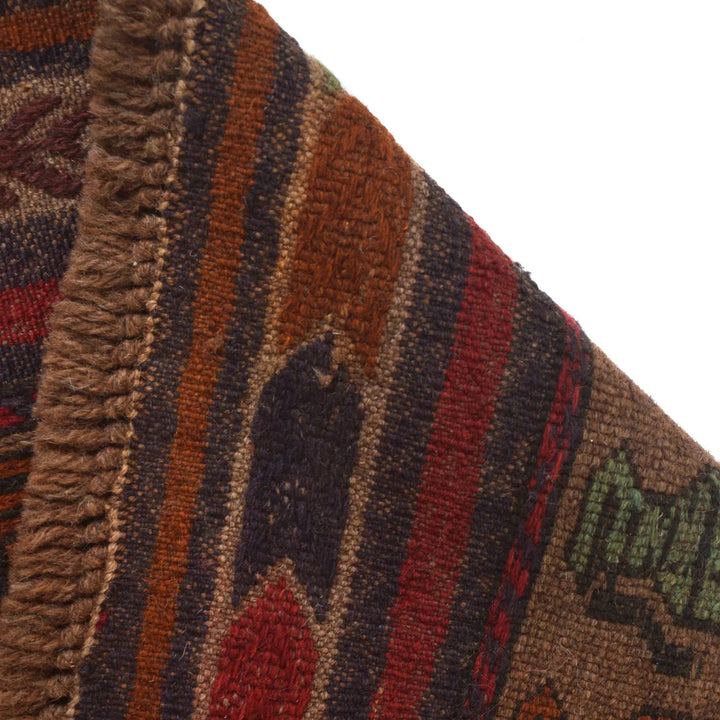 Afghan War Kilim Rug 2' 7" x 4' 5" Flat-Weave | No. AL24808