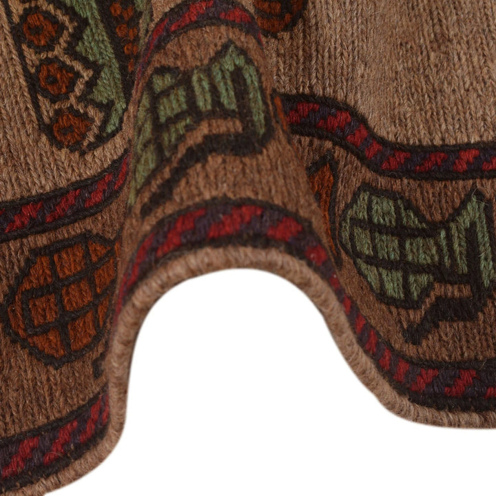 Afghan War Kilim Rug 2' 7" x 4' 5" Flat-Weave | No. AL24808