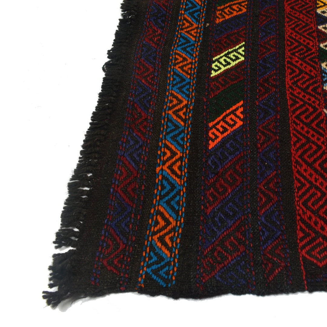 Afghan Suzuni Rug 4'5" x 6'11" Flat-Weave | No. AL24830