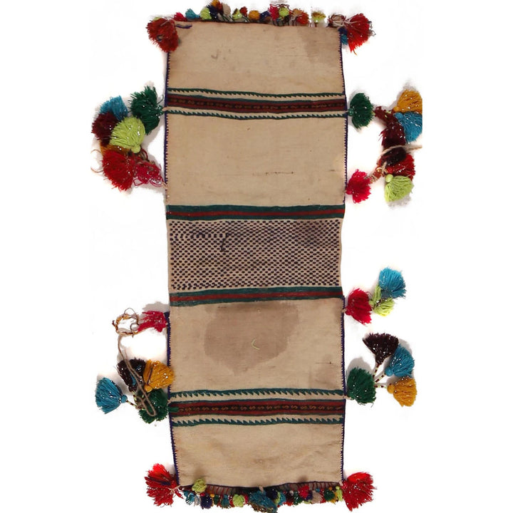 Afghan Baluch Saddle Bag Rug 1' 3" x 3' 6" Hand-Knotted | No. AL24854