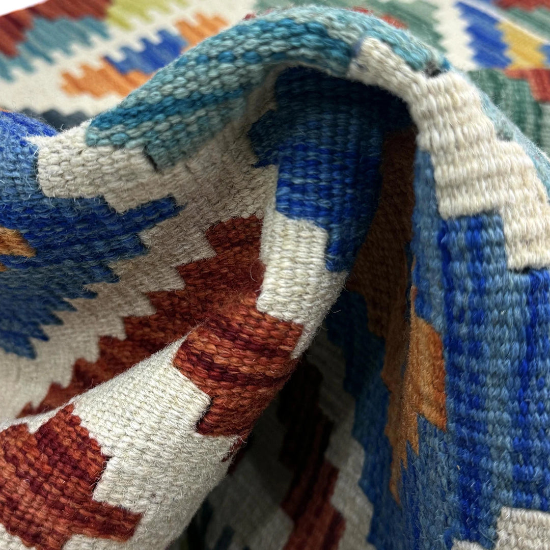 Afghan Kilim Rug 2' 10" x 3' 10" Flat-Weave | No. AL24998