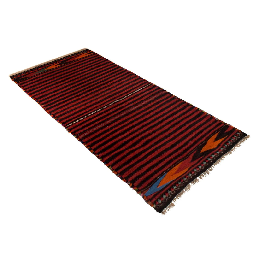 Afghan Kilim Runner 2' 2" x 6' 2" Flat-Weave | No. AL25045