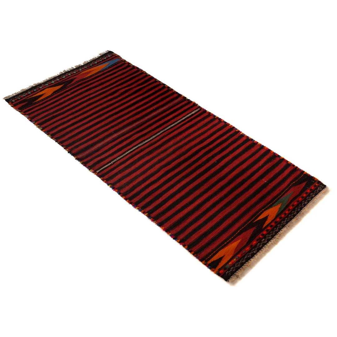 Afghan Kilim Runner 2' 2" x 6' 2" Flat-Weave | No. AL25045