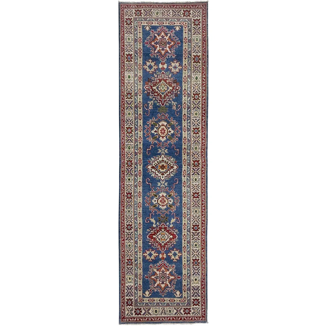 Hand knotted Kazak Runner Carpet 2' 7" x 9' 5" - No. AL25187