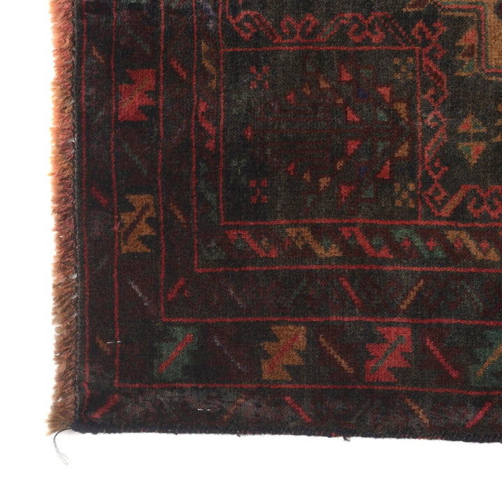 Afghan Prayer Rug 2' 9" x 3' 10" Hand-Knotted | No. AL25491