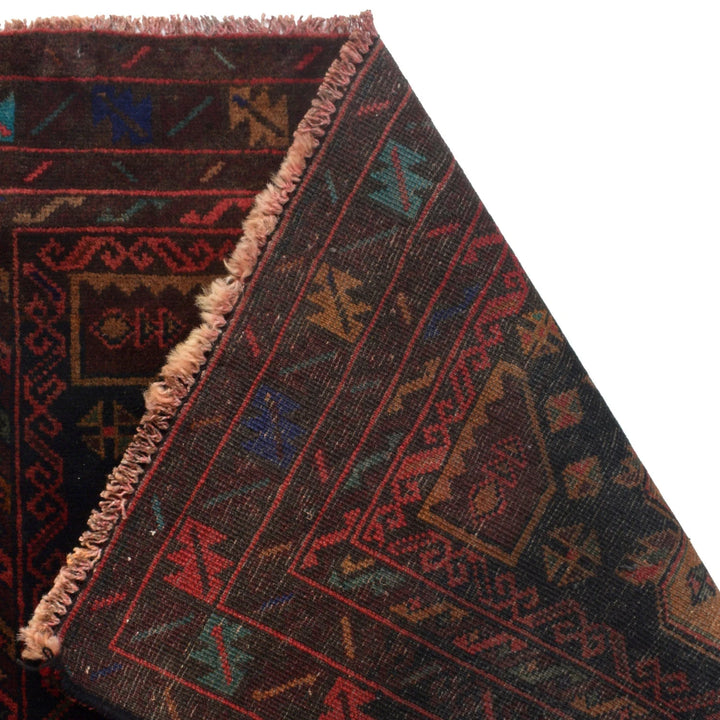 Afghan Prayer Rug 2' 9" x 3' 10" Hand-Knotted | No. AL25491
