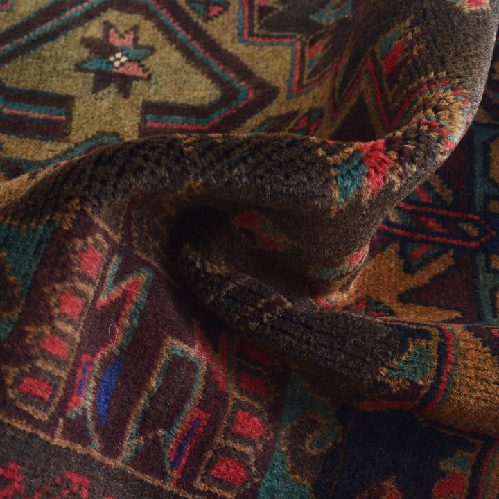 Afghan Prayer Rug 2' 9" x 3' 10" Hand-Knotted | No. AL25491