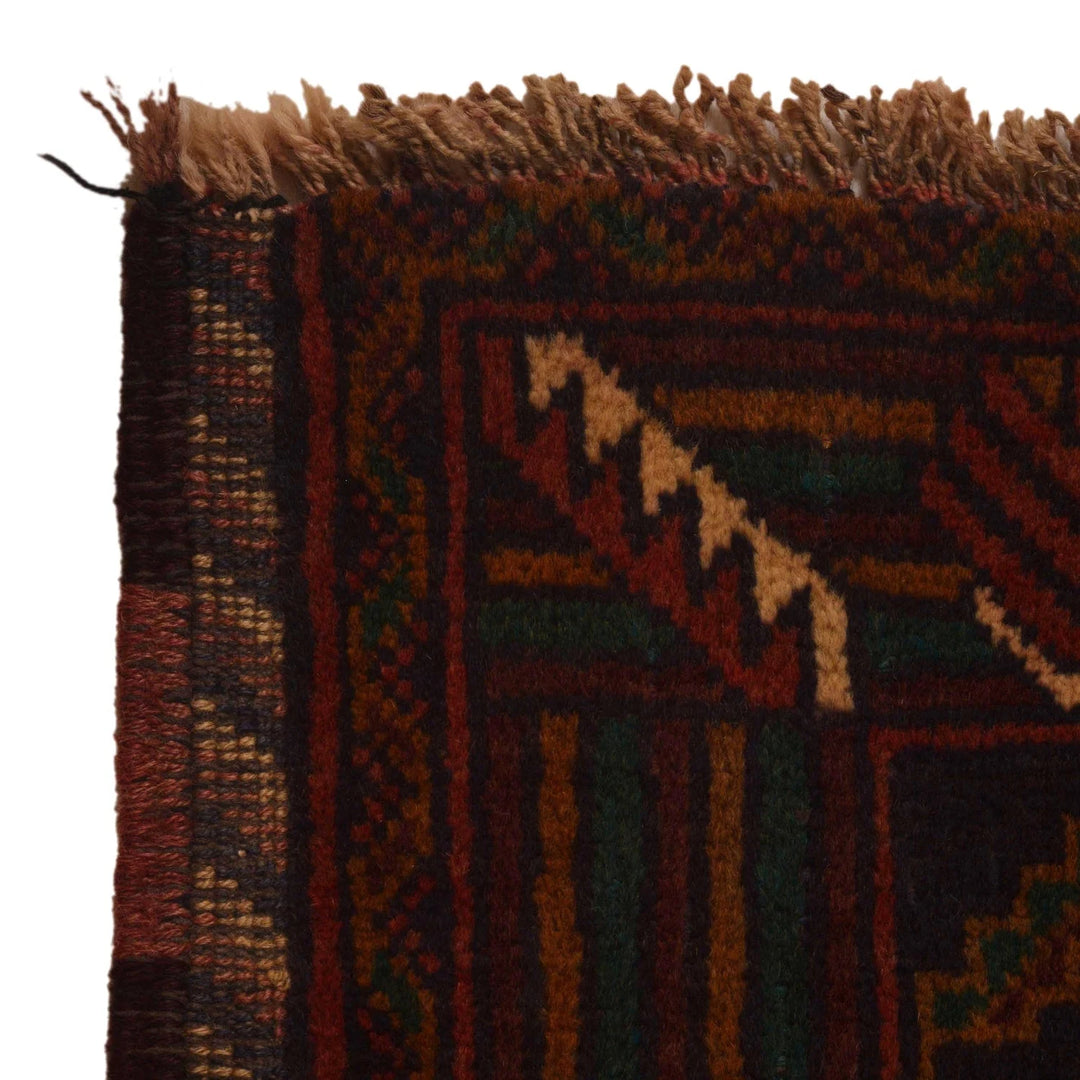 Afghan Baluchi Rug 3' 8" x 5' 9" Hand-Knotted | No. AL25535