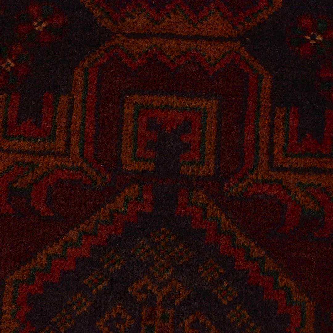 Afghan Baluchi Rug 3' 8" x 5' 9" Hand-Knotted | No. AL25535