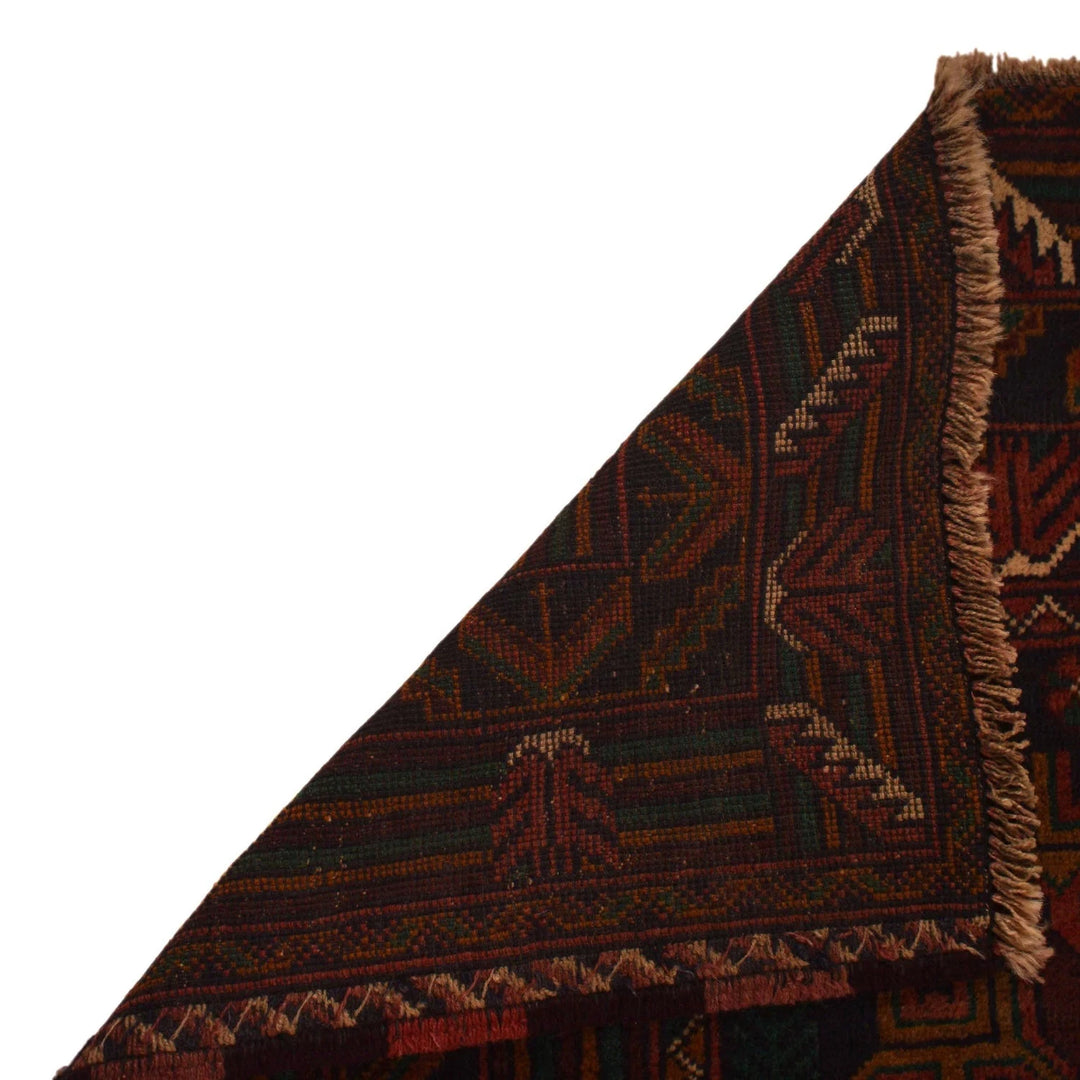 Afghan Baluchi Rug 3' 8" x 5' 9" Hand-Knotted | No. AL25535