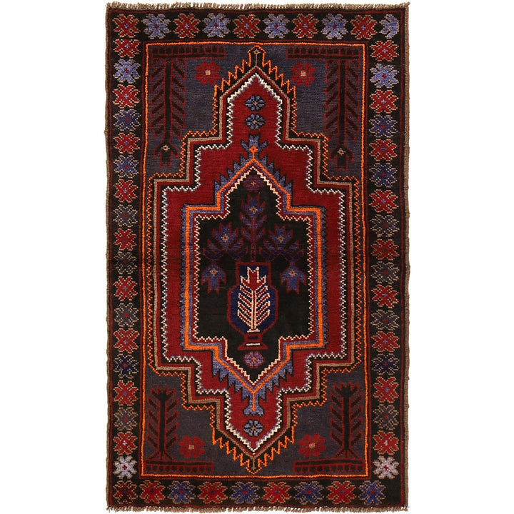 Afghan Baluchi Rug 2' 10" x 4' 6" Hand-Knotted | No. AL25721