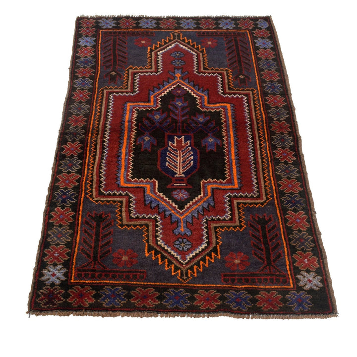 Afghan Baluchi Rug 2' 10" x 4' 6" Hand-Knotted | No. AL25721