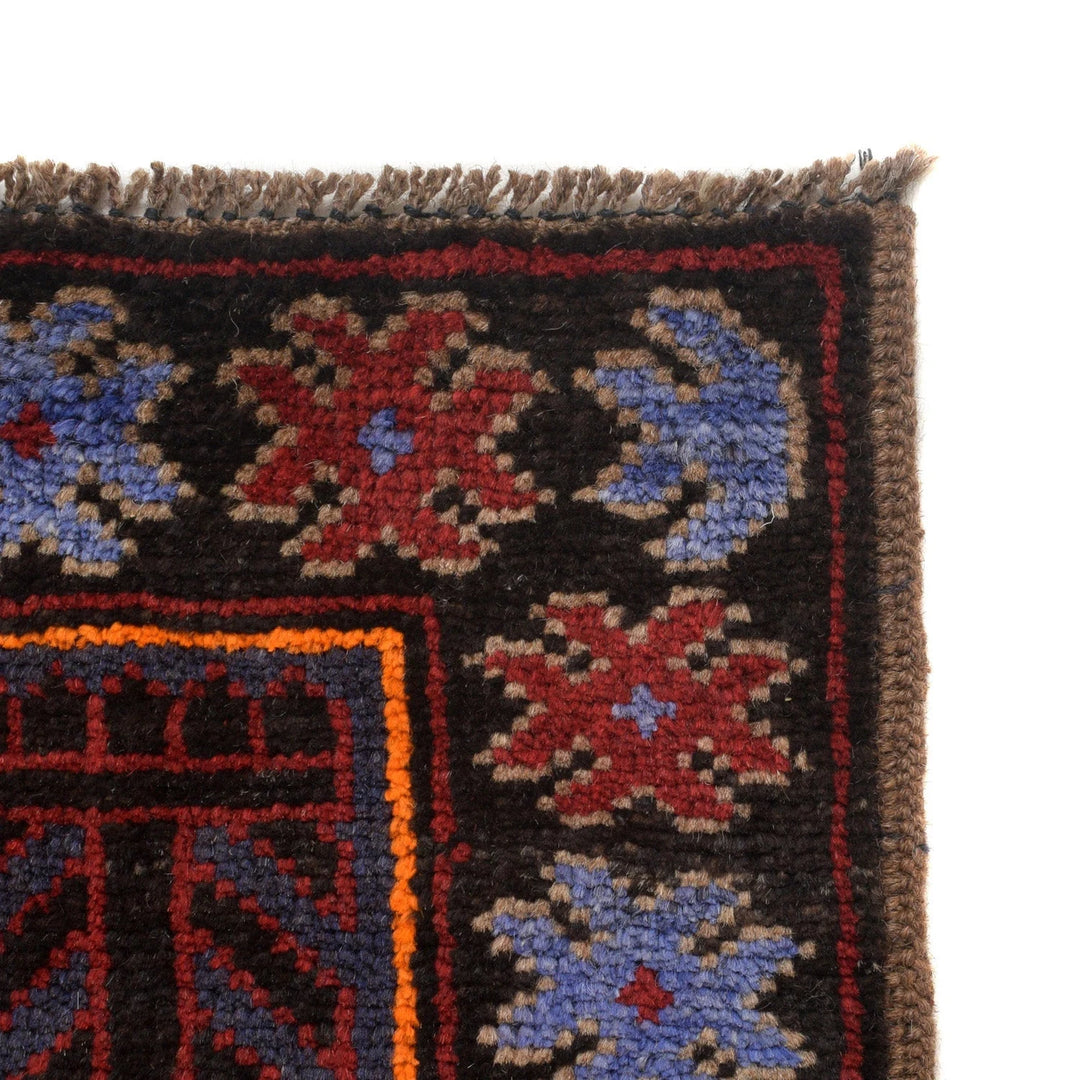 Afghan Baluchi Rug 2' 10" x 4' 6" Hand-Knotted | No. AL25721