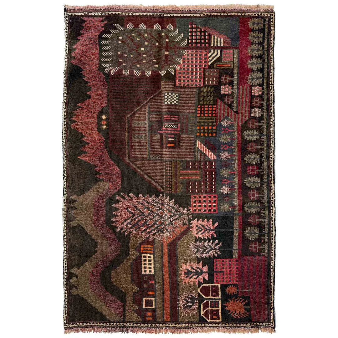 Handmade Picture Area Rug 2' 11" x 4' 6" - No. AL25745