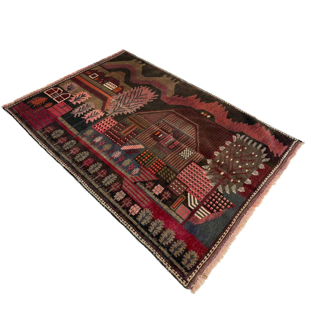 Afghan Tribal Rug 2'11" x 4'6" Hand-Knotted | No. AL25745