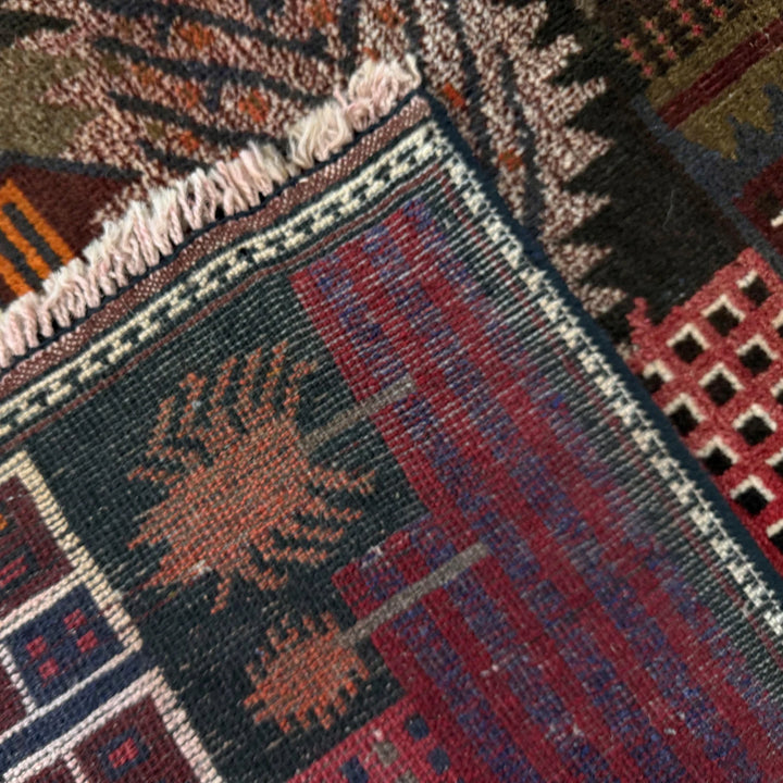 Afghan Tribal Rug 2'11" x 4'6" Hand-Knotted | No. AL25745