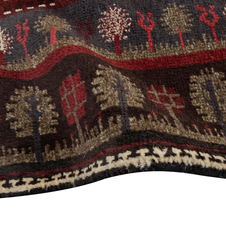 Afghan Tribal Rug 2'11" x 4'6" Hand-Knotted | No. AL25745
