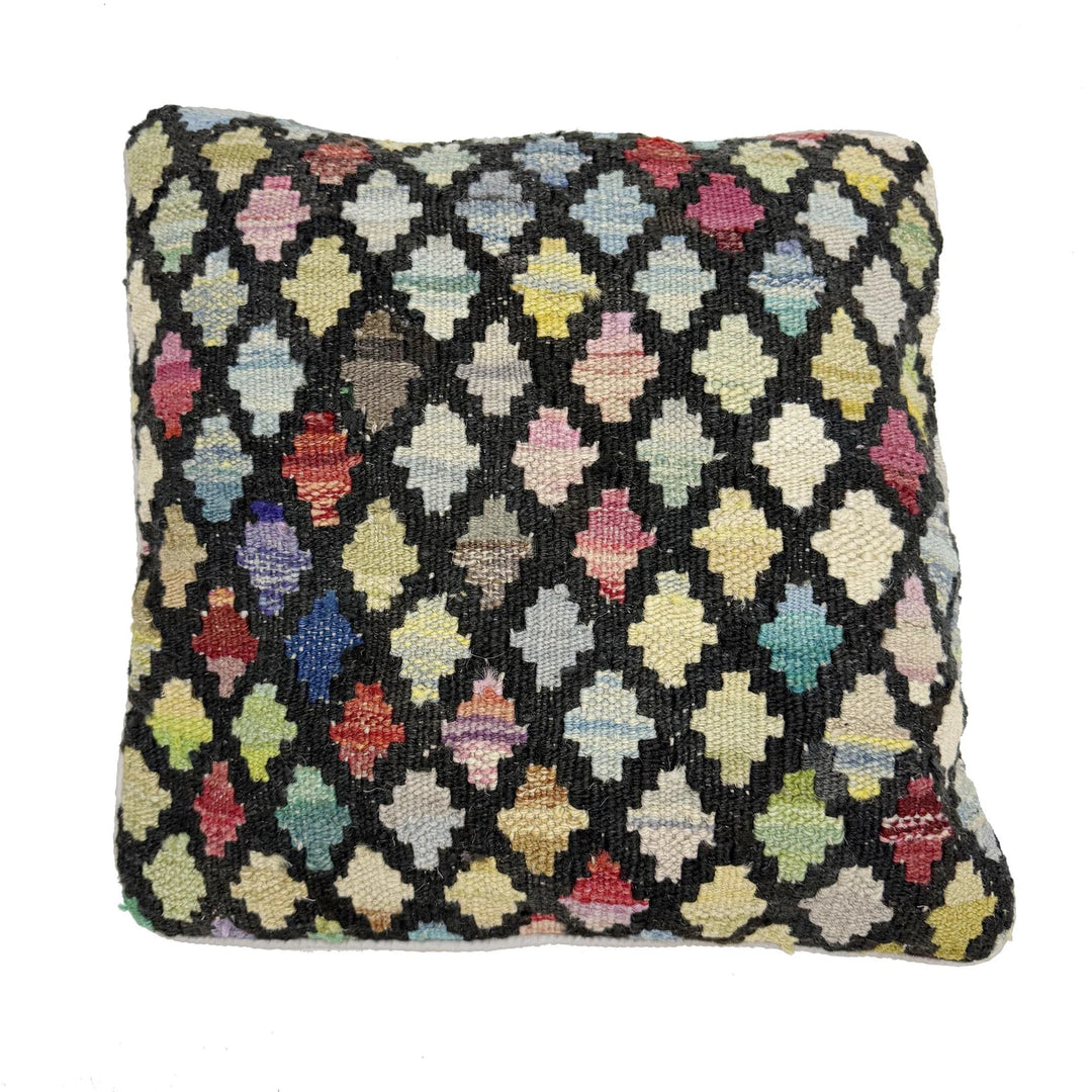 Afghan Kilim Rug 1' 5" x 1' 5" Hand-Knotted | No. AL257584
