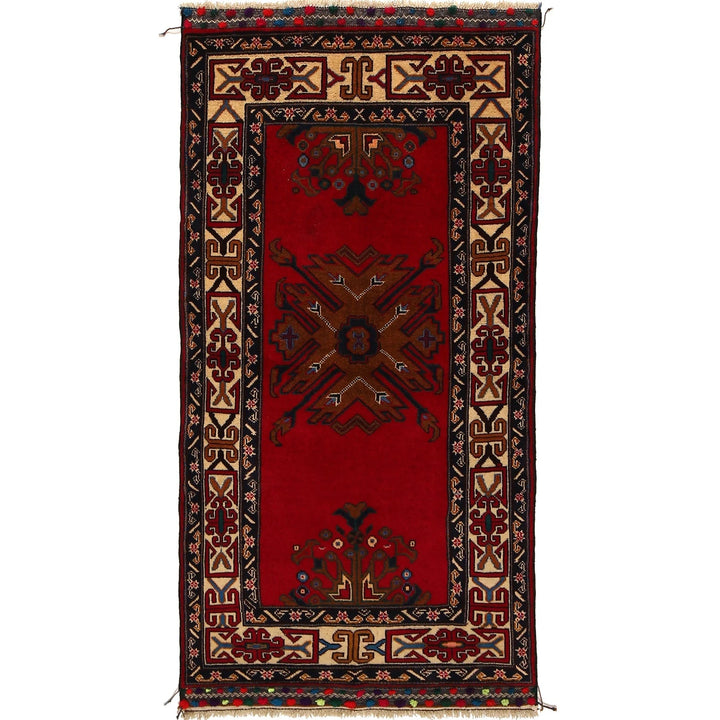 Afghan Baluchi Rug 2' 10" x 5' 5" Hand-Knotted | No. AL25773