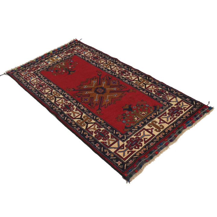 Afghan Baluchi Rug 2' 10" x 5' 5" Hand-Knotted | No. AL25773
