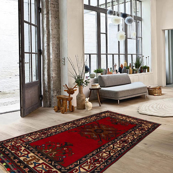 Afghan Baluchi Rug 2' 10" x 5' 5" Hand-Knotted | No. AL25773