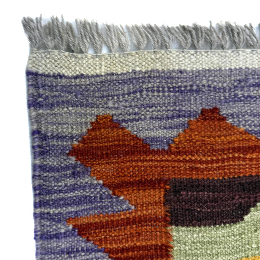 Afghan Vegetable Kilim Rug 2' 6" x 4' 3" Flat-Weave | No. AL258247