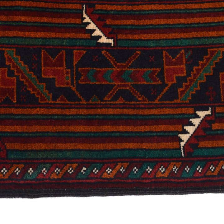 Afghan Baluchi Rug 3' 10" x 6' 8" Hand-Knotted | No. AL26011